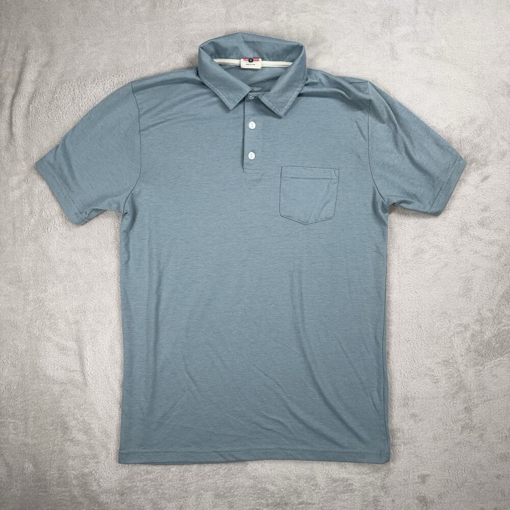 Homage Teal Short Sleeve Polo In Size Small